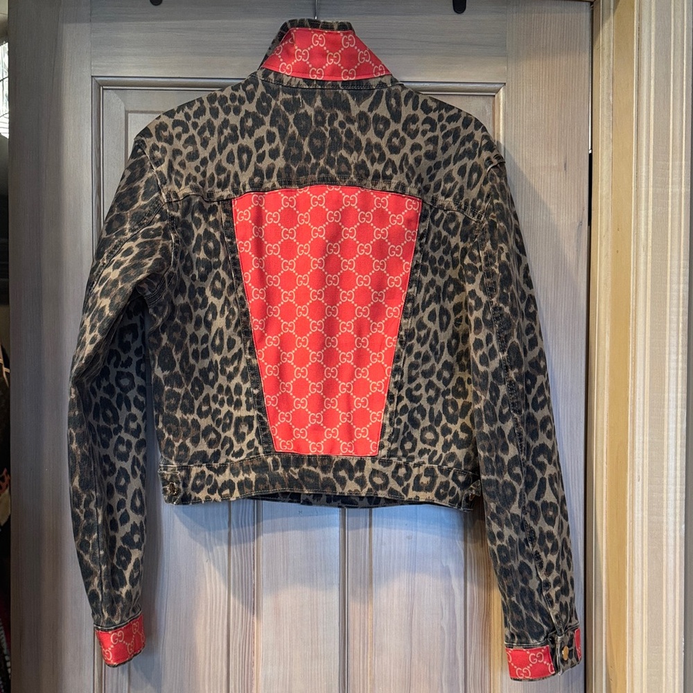 NWT - Leopard Print Jacket with Red Accents